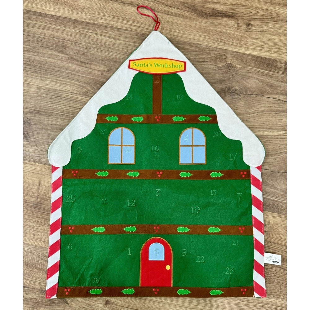 Hallmark Keepsake Kids Santa's Workshop Felt Advent Calendar Christmas Countdown